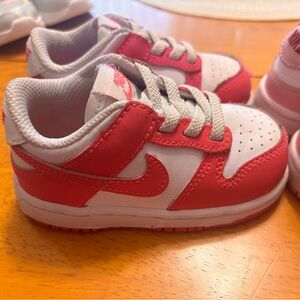Kids Pink and White Sneakers
